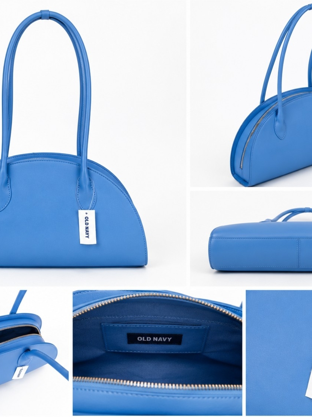 Old Navy Bright Blue Semi-Circular Satchel